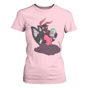 Sexy Easter Bunny Mothman T Shirt For Women Cryptid Humor Gift TS12 Light Pink Print Your Wear