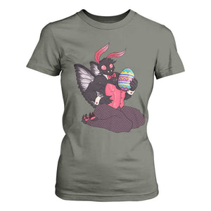 Sexy Easter Bunny Mothman T Shirt For Women Cryptid Humor Gift TS12 Military Green Print Your Wear