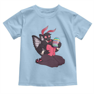 Sexy Easter Bunny Mothman Toddler T Shirt Cryptid Humor Gift TS12 Light Blue Print Your Wear