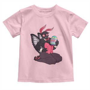 Sexy Easter Bunny Mothman Toddler T Shirt Cryptid Humor Gift TS12 Light Pink Print Your Wear