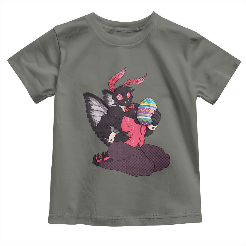 Sexy Easter Bunny Mothman Toddler T Shirt Cryptid Humor Gift TS12 Military Green Print Your Wear