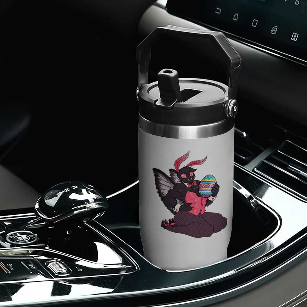 Sexy Easter Bunny Mothman Flip Straw Tumbler Cryptid Humor Gift TS12 Print Your Wear