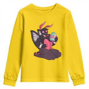 Sexy Easter Bunny Mothman Youth Sweatshirt Cryptid Humor Gift TS12 Daisy Print Your Wear