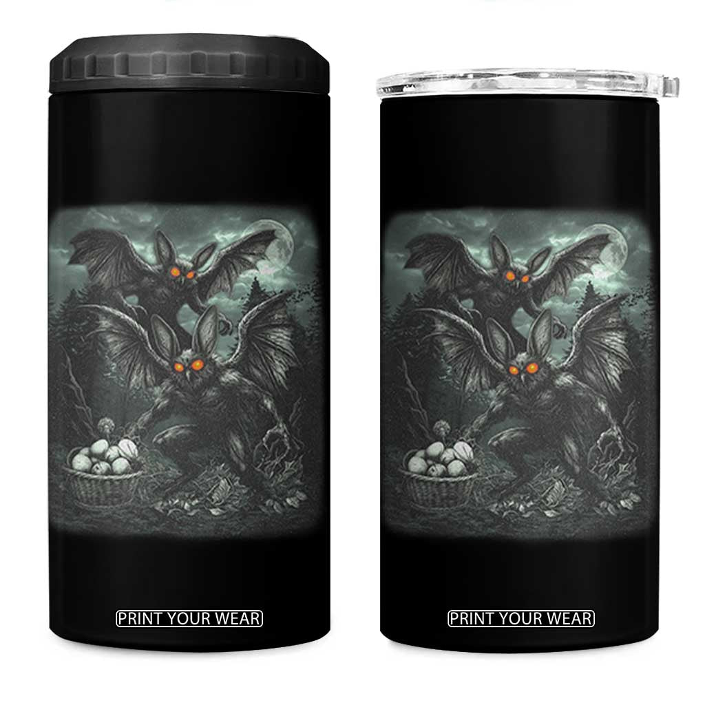 Vintage Horror Mothman Easter 4 in 1 Can Cooler Tumbler Folklore Monster Lover Gift TS12 One Size: 16 oz Black Print Your Wear