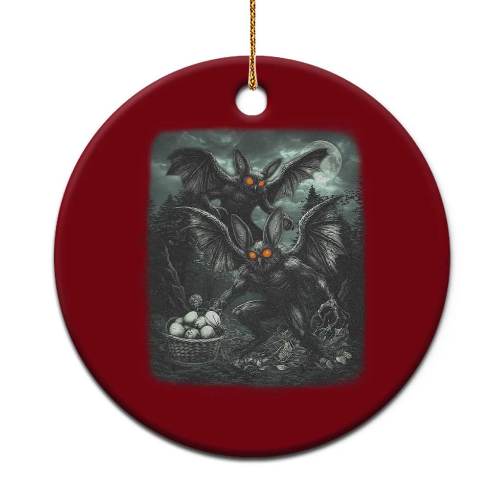 Vintage Horror Mothman Easter Ceramic Ornament Folklore Monster Lover Gift TS12 1pc Red Print Your Wear