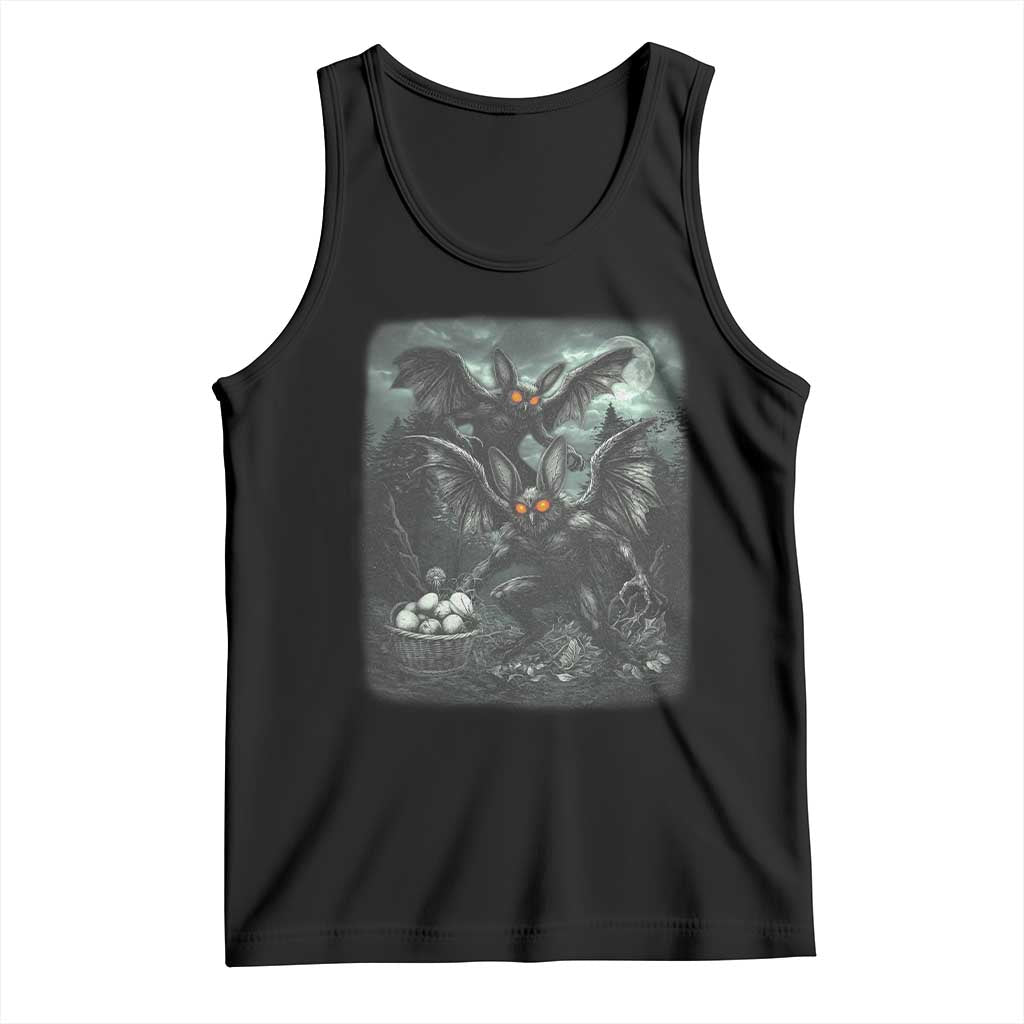 Vintage Horror Mothman Easter Tank Top Folklore Monster Lover Gift TS12 Black Print Your Wear