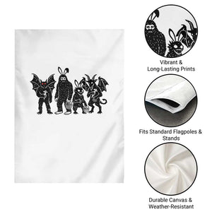 Funny Easter Cryptid Squad Garden Flag Bigfoot Mothman Jersey Devil Chupacabra Gift TS12 Print Your Wear