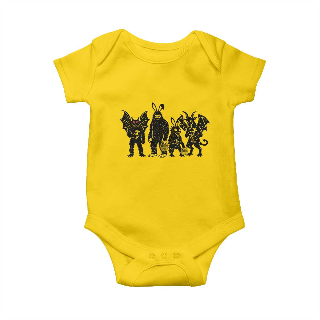 Funny Easter Cryptid Squad Baby Onesie Bigfoot Mothman Jersey Devil Chupacabra Gift TS12 Daisy Print Your Wear