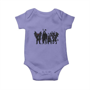 Funny Easter Cryptid Squad Baby Onesie Bigfoot Mothman Jersey Devil Chupacabra Gift TS12 Violet Print Your Wear