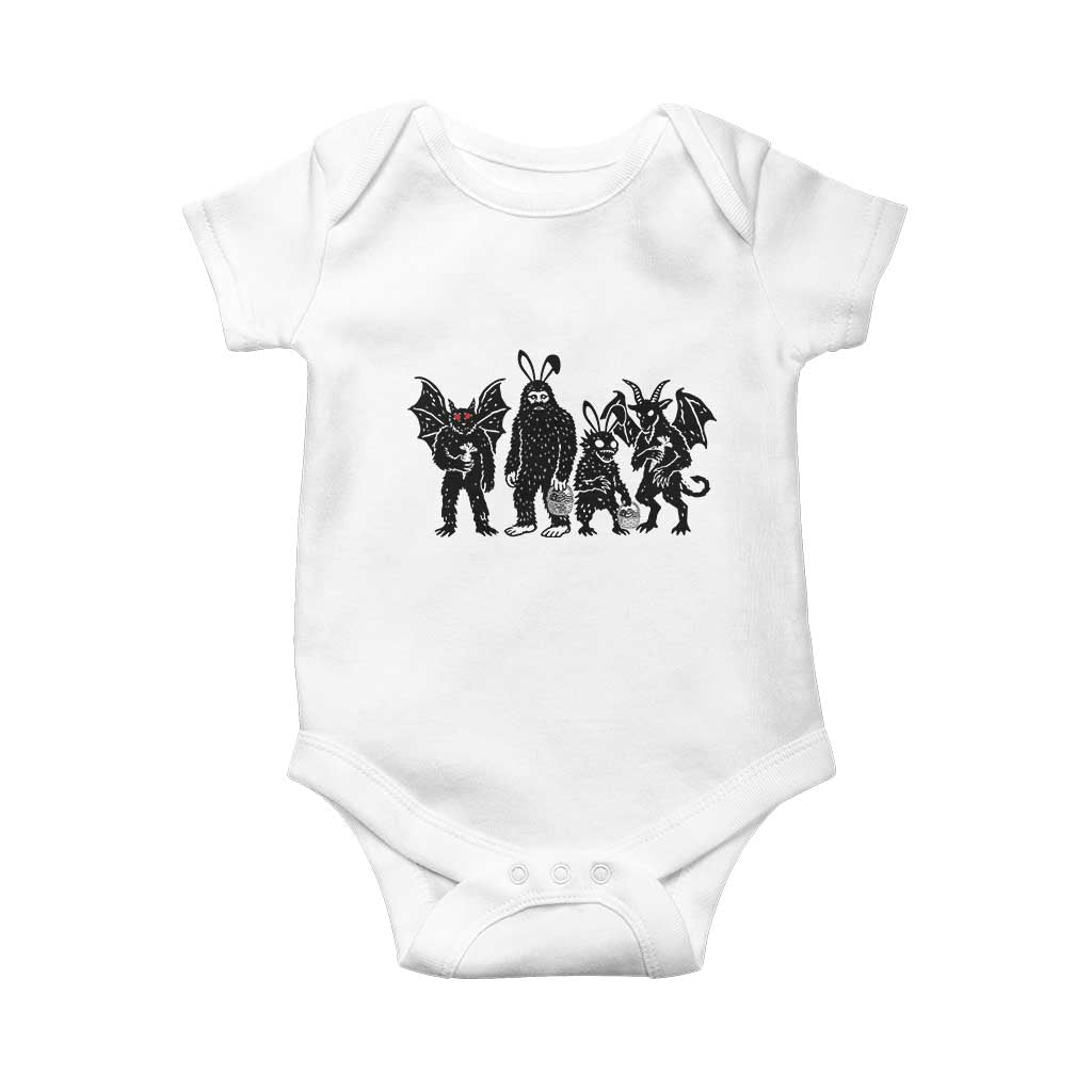 Funny Easter Cryptid Squad Baby Onesie Bigfoot Mothman Jersey Devil Chupacabra Gift TS12 White Print Your Wear