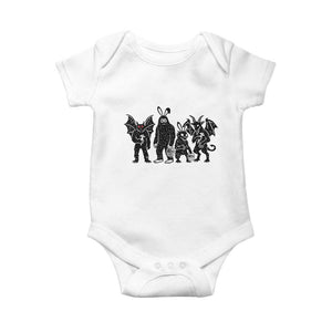 Funny Easter Cryptid Squad Baby Onesie Bigfoot Mothman Jersey Devil Chupacabra Gift TS12 White Print Your Wear