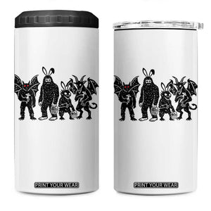 Funny Easter Cryptid Squad 4 in 1 Can Cooler Tumbler Bigfoot Mothman Jersey Devil Chupacabra Gift TS12 One Size: 16 oz White Print Your Wear