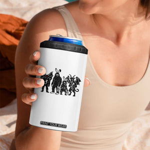 Funny Easter Cryptid Squad 4 in 1 Can Cooler Tumbler Bigfoot Mothman Jersey Devil Chupacabra Gift TS12 Print Your Wear