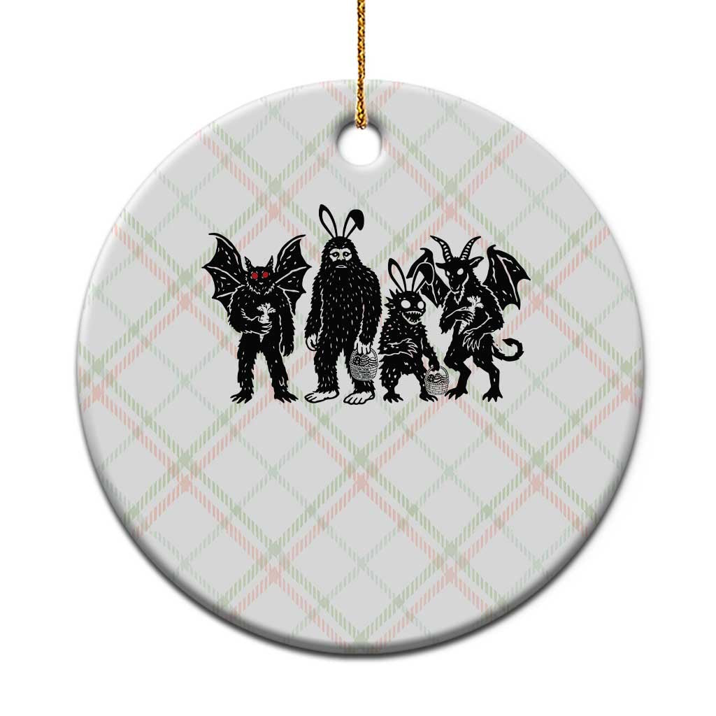 Funny Easter Cryptid Squad Ceramic Ornament Bigfoot Mothman Jersey Devil Chupacabra Gift TS12 1pc Christmas Plaid Print Your Wear