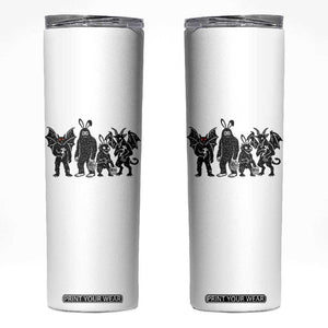 Funny Easter Cryptid Squad Skinny Tumbler Bigfoot Mothman Jersey Devil Chupacabra Gift TS12 White Print Your Wear