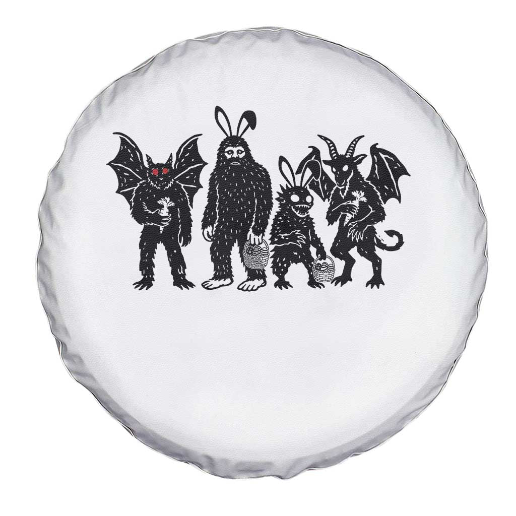 Funny Easter Cryptid Squad Spare Tire Cover Bigfoot Mothman Jersey Devil Chupacabra Gift TS12 Print Your Wear