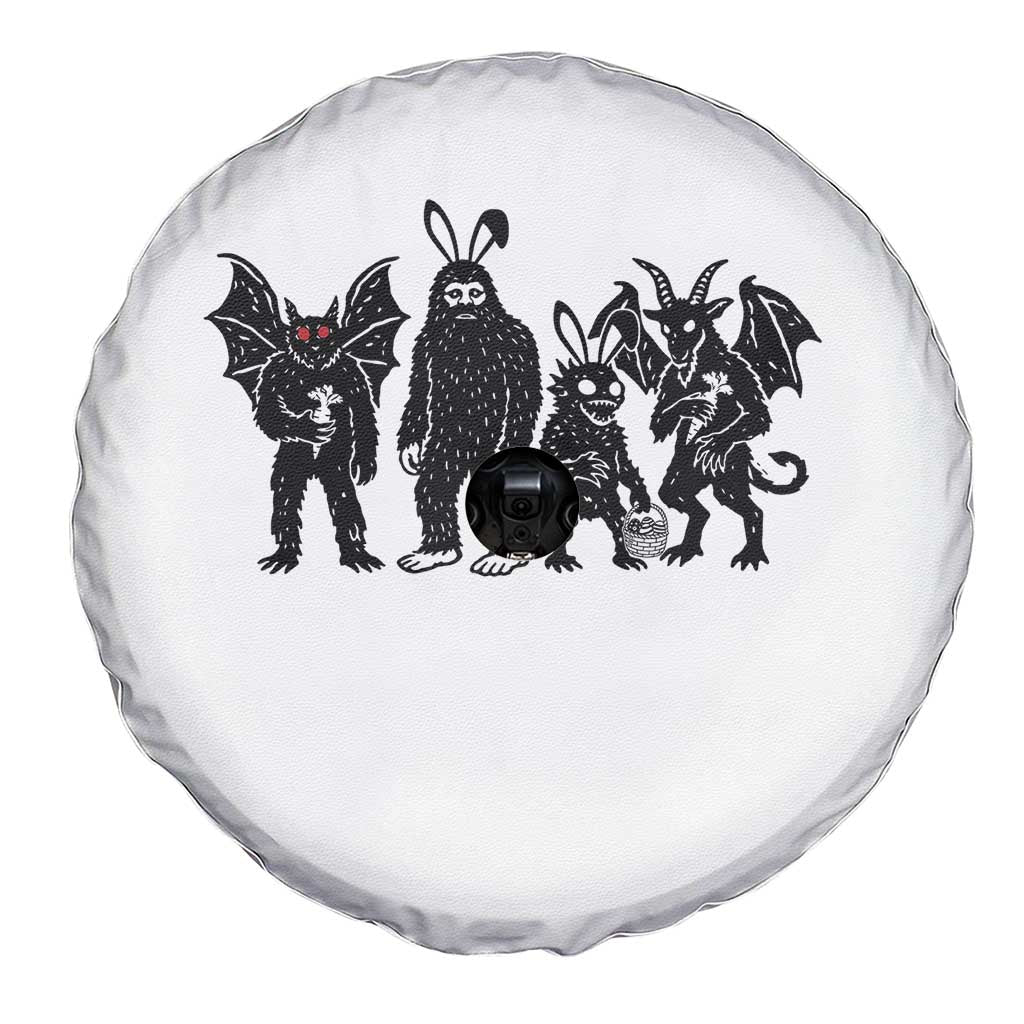 Funny Easter Cryptid Squad Spare Tire Cover Bigfoot Mothman Jersey Devil Chupacabra Gift TS12 Print Your Wear