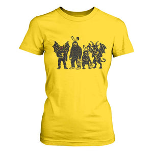 Funny Easter Cryptid Squad T Shirt For Women Bigfoot Mothman Jersey Devil Chupacabra Gift TS12 Daisy Print Your Wear