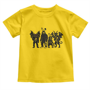 Funny Easter Cryptid Squad Toddler T Shirt Bigfoot Mothman Jersey Devil Chupacabra Gift TS12 Daisy Print Your Wear