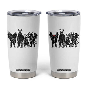 Funny Easter Cryptid Squad Tumbler Cup Bigfoot Mothman Jersey Devil Chupacabra Gift TS12 White Print Your Wear