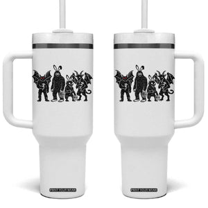 Funny Easter Cryptid Squad Tumbler With Handle Bigfoot Mothman Jersey Devil Chupacabra Gift TS12 One Size: 40 oz White Print Your Wear