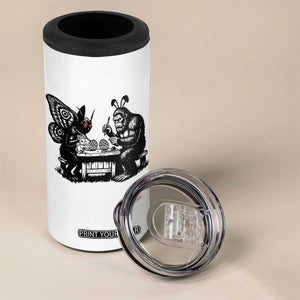 Funny Bigfoot And Mothman Egg Painting 4 in 1 Can Cooler Tumbler Cryptid Easter Gift TS12 Print Your Wear