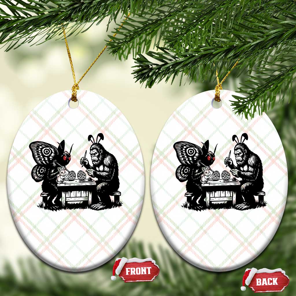 Funny Bigfoot And Mothman Egg Painting Ceramic Ornament Cryptid Easter Gift TS12 Print Your Wear