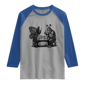 Funny Bigfoot And Mothman Egg Painting Raglan Shirt Cryptid Easter Gift TS12 Sport Gray Royal Print Your Wear
