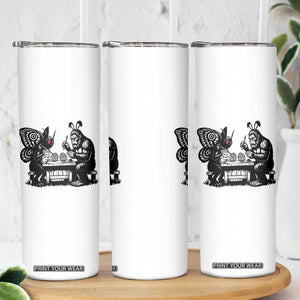 Funny Bigfoot And Mothman Egg Painting Skinny Tumbler Cryptid Easter Gift TS12 Print Your Wear