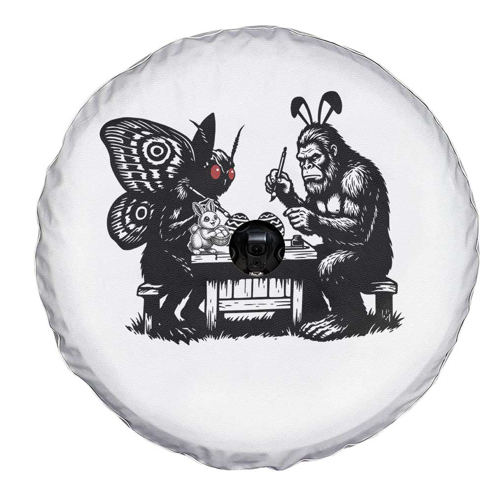 Funny Bigfoot And Mothman Egg Painting Spare Tire Cover Cryptid Easter Gift TS12 Print Your Wear