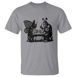 Funny Bigfoot And Mothman Egg Painting T Shirt Cryptid Easter Gift TS12 Sport Gray Print Your Wear