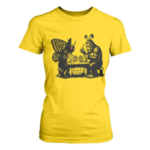 Funny Bigfoot And Mothman Egg Painting T Shirt For Women Cryptid Easter Gift TS12 Daisy Print Your Wear