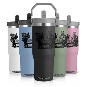 Funny Bigfoot And Mothman Egg Painting Flip Straw Tumbler Cryptid Easter Gift TS12 Print Your Wear