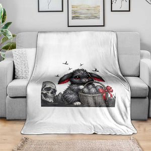 Gothic Easter Bunny Throw Blanket Dark Aesthetic Rabbit Gift TS12 Print Your Wear