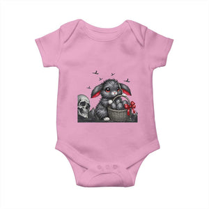 Gothic Easter Bunny Baby Onesie Dark Aesthetic Rabbit Gift TS12 Light Pink Print Your Wear