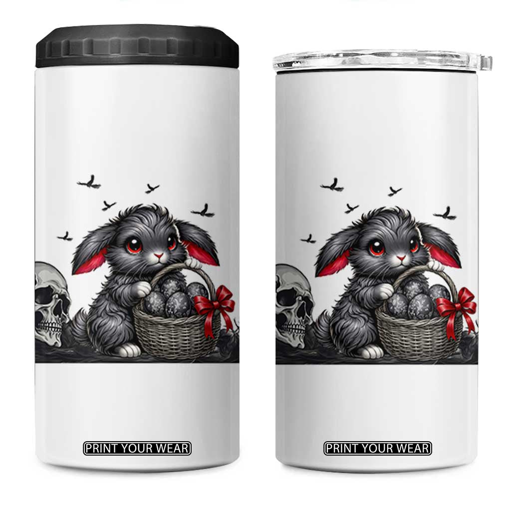 Gothic Easter Bunny 4 in 1 Can Cooler Tumbler Dark Aesthetic Rabbit Gift TS12 One Size: 16 oz White Print Your Wear