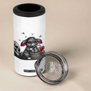 Gothic Easter Bunny 4 in 1 Can Cooler Tumbler Dark Aesthetic Rabbit Gift TS12 Print Your Wear