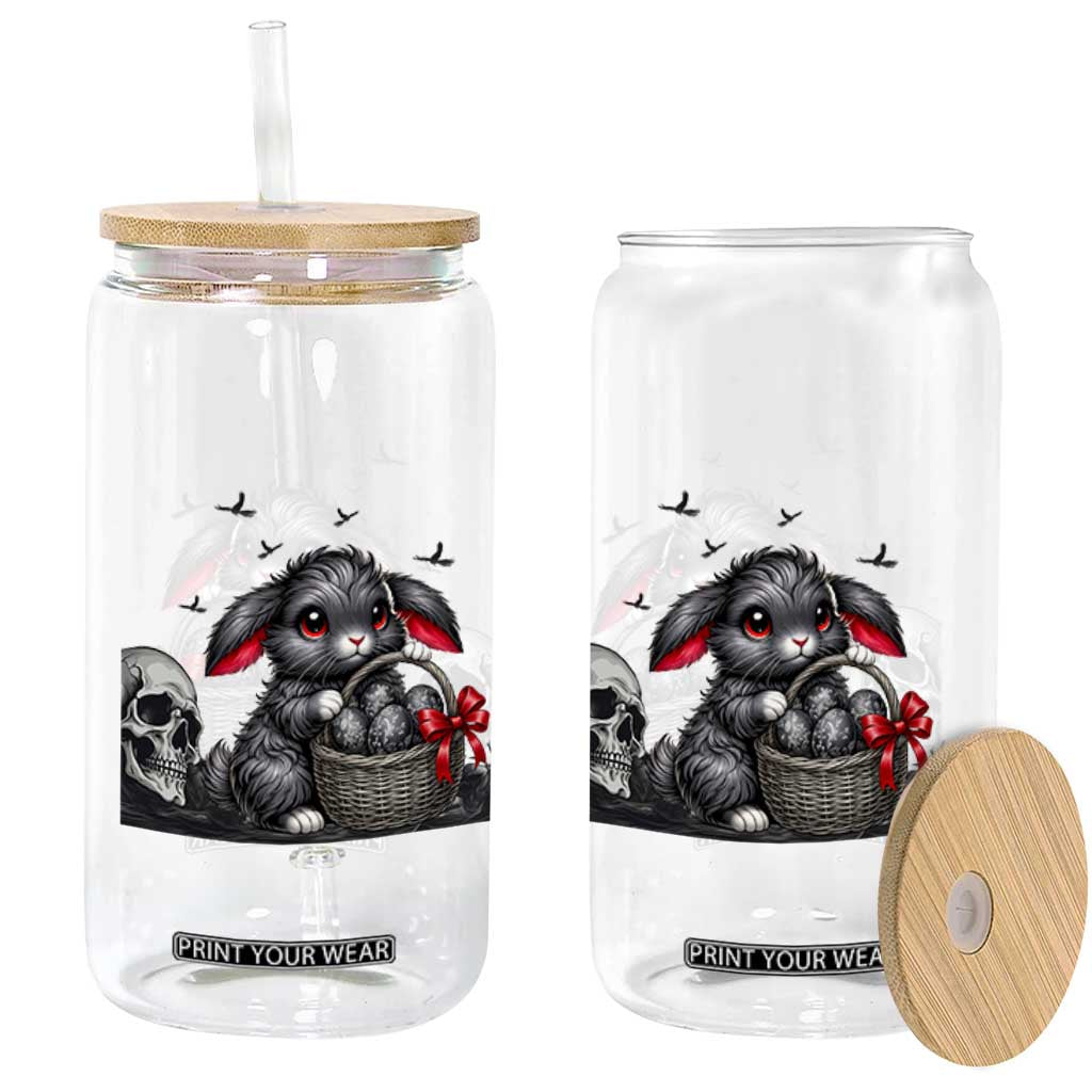 Gothic Easter Bunny Glass Can Dark Aesthetic Rabbit Gift TS12 Print Your Wear