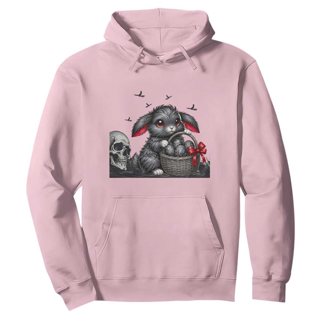 Gothic Easter Bunny Hoodie Dark Aesthetic Rabbit Gift TS12 Light Pink Print Your Wear