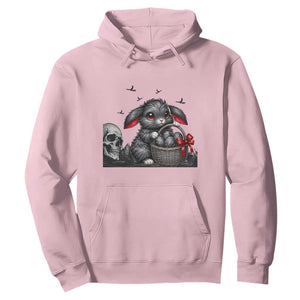 Gothic Easter Bunny Hoodie Dark Aesthetic Rabbit Gift TS12 Light Pink Print Your Wear