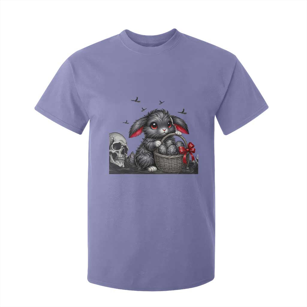 Gothic Easter Bunny T Shirt For Kid Dark Aesthetic Rabbit Gift TS12 Violet Print Your Wear