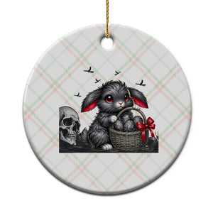 Gothic Easter Bunny Ceramic Ornament Dark Aesthetic Rabbit Gift TS12 1pc Christmas Plaid Print Your Wear
