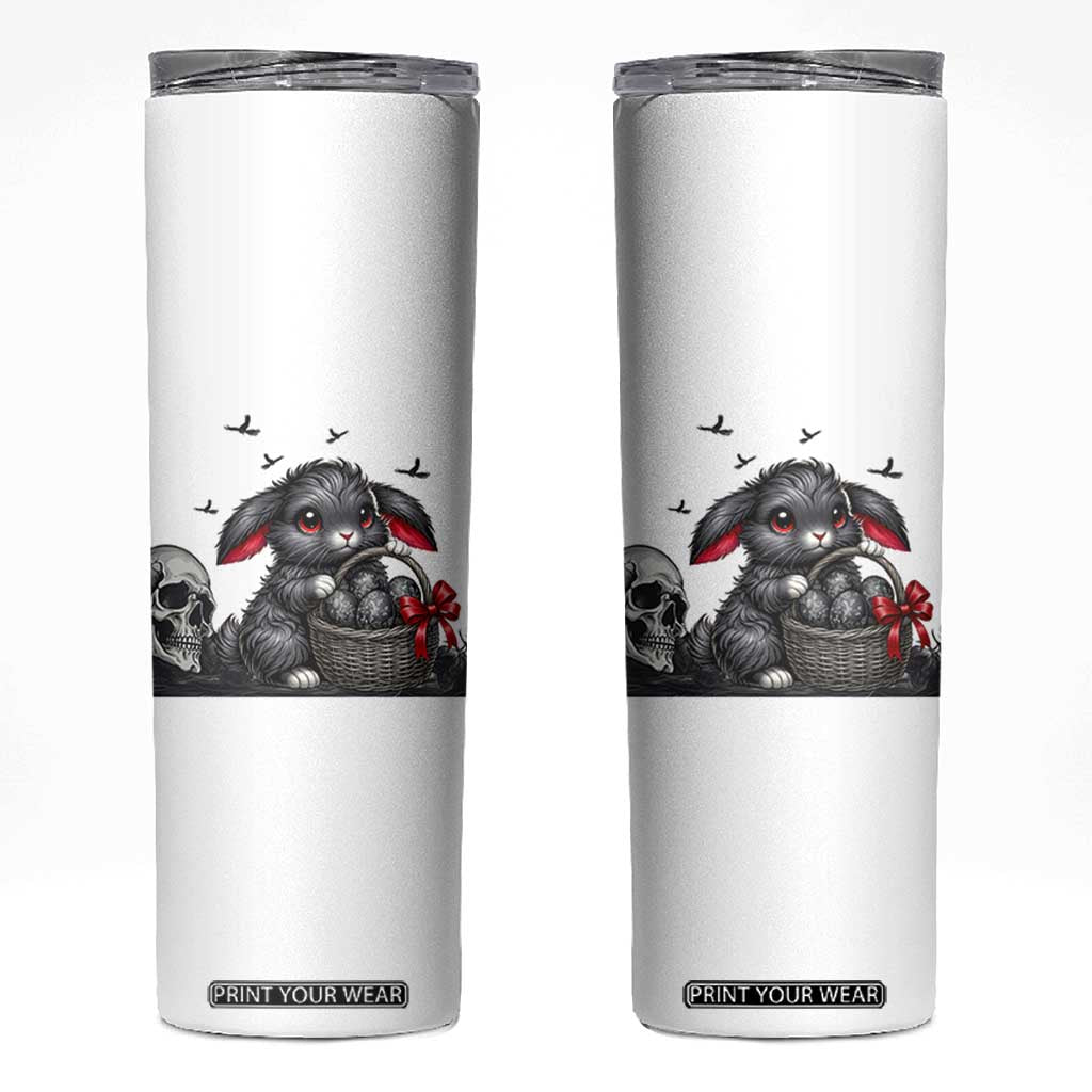 Gothic Easter Bunny Skinny Tumbler Dark Aesthetic Rabbit Gift TS12 White Print Your Wear