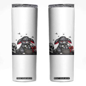 Gothic Easter Bunny Skinny Tumbler Dark Aesthetic Rabbit Gift TS12 White Print Your Wear
