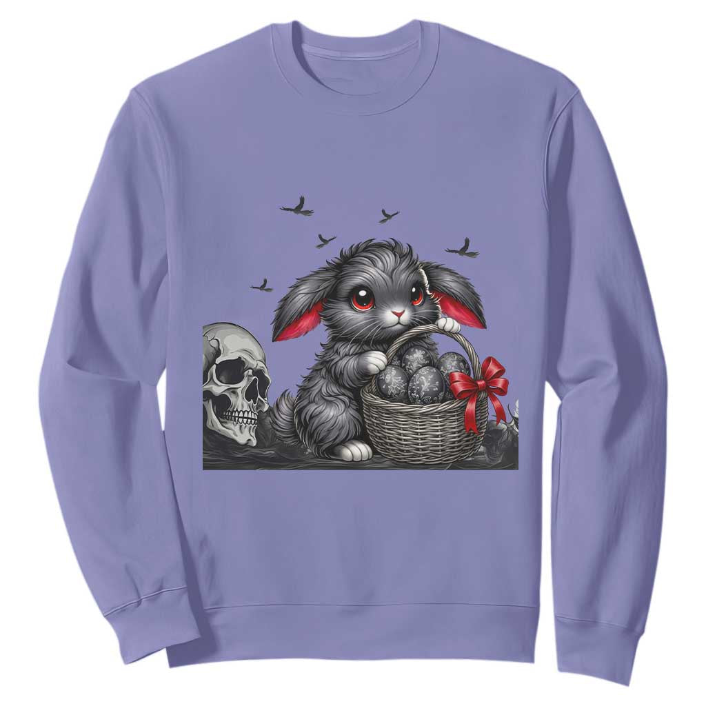 Gothic Easter Bunny Sweatshirt Dark Aesthetic Rabbit Gift TS12 Violet Print Your Wear