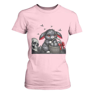 Gothic Easter Bunny T Shirt For Women Dark Aesthetic Rabbit Gift TS12 Light Pink Print Your Wear