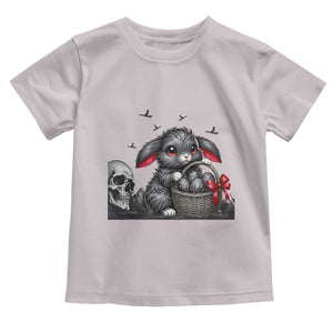 Gothic Easter Bunny Toddler T Shirt Dark Aesthetic Rabbit Gift TS12 Ice Gray Print Your Wear