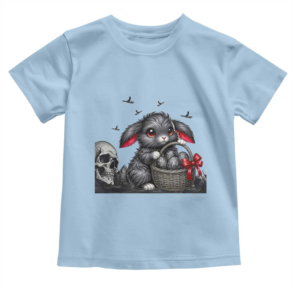 Gothic Easter Bunny Toddler T Shirt Dark Aesthetic Rabbit Gift TS12 Light Blue Print Your Wear