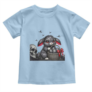 Gothic Easter Bunny Toddler T Shirt Dark Aesthetic Rabbit Gift TS12 Light Blue Print Your Wear