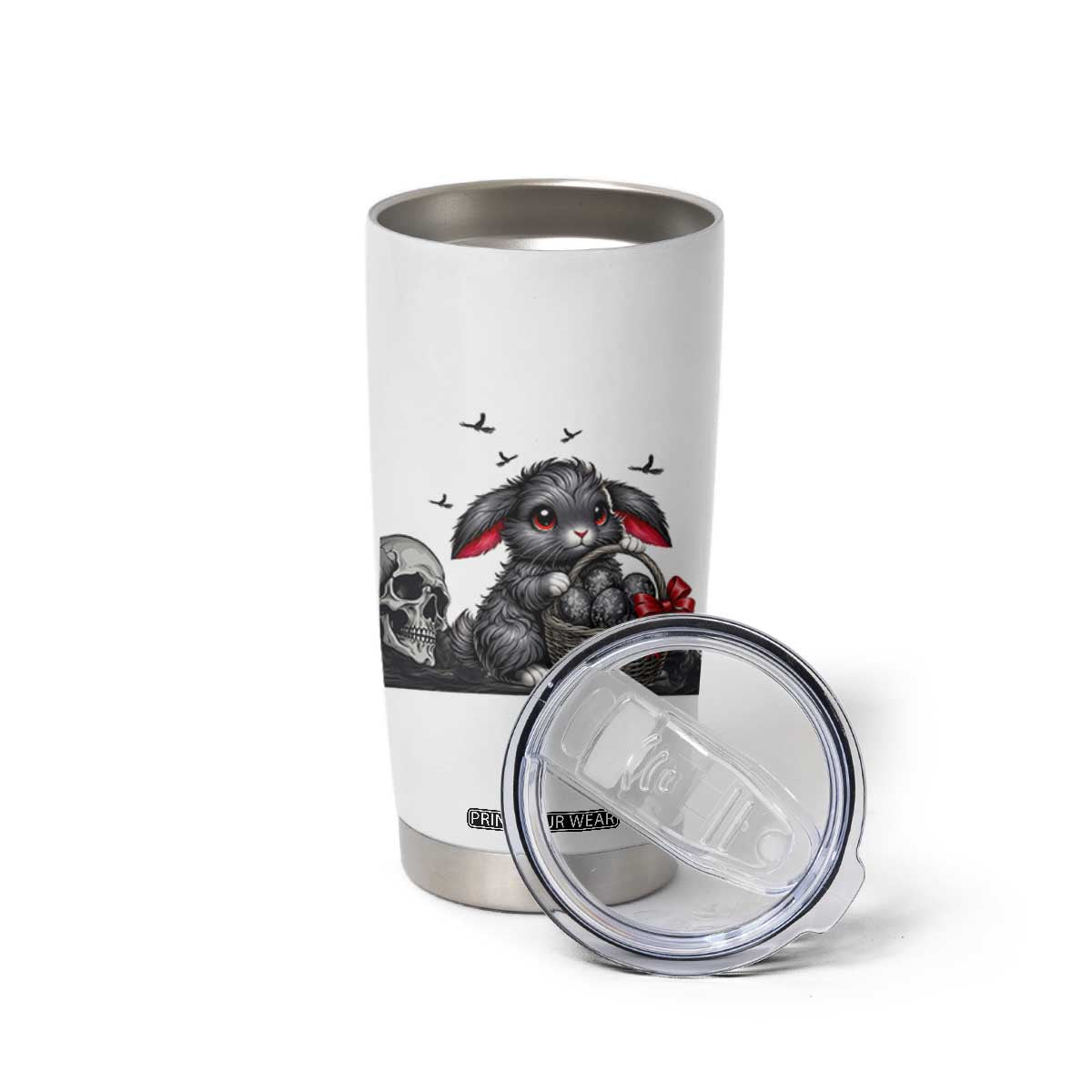 Gothic Easter Bunny Tumbler Cup Dark Aesthetic Rabbit Gift TS12 Print Your Wear